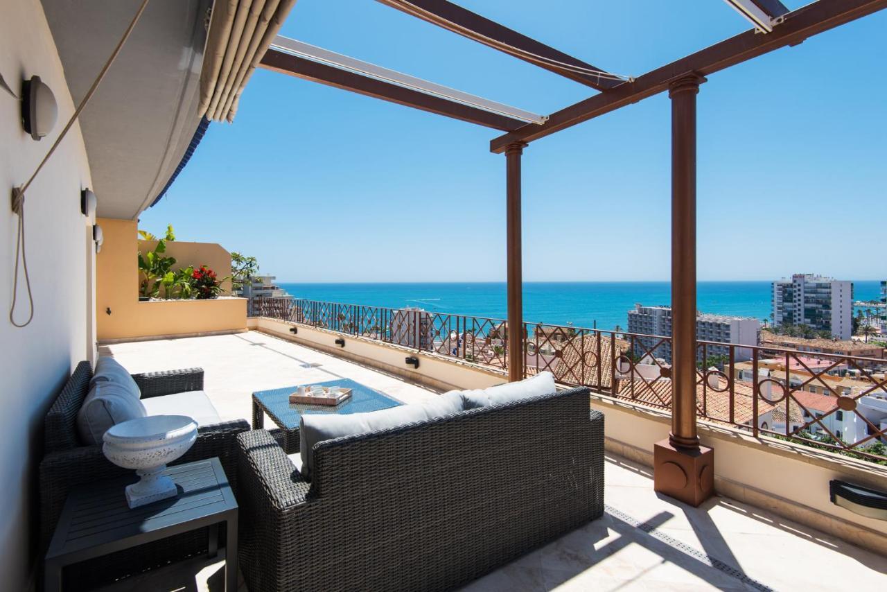 Ph Bellagio: Luxurious And Romantic Duplex Penthouse With Private Pool & Sea Views Benalmádena Exteriör bild
