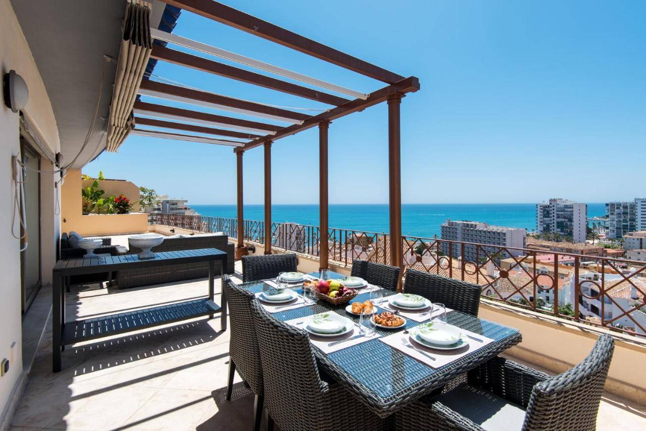 Ph Bellagio: Luxurious And Romantic Duplex Penthouse With Private Pool & Sea Views Benalmádena Exteriör bild